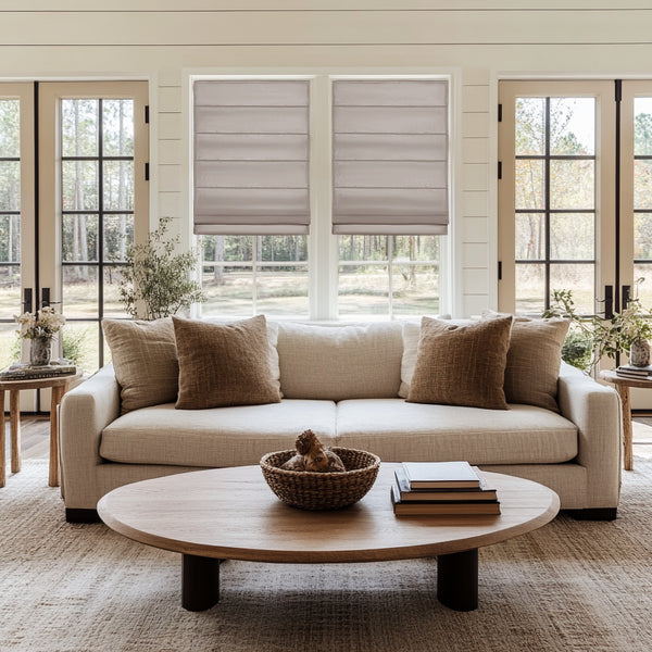 Lena Linen Roman Shades Cordless