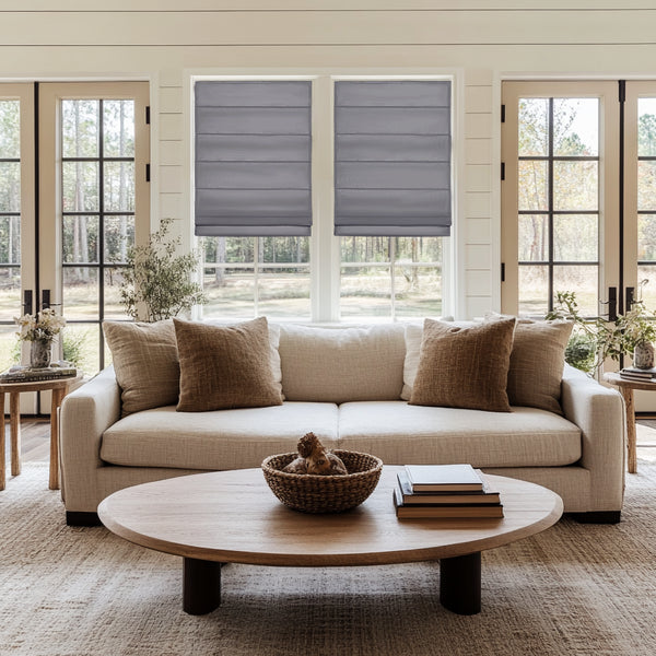 Lena Linen Roman Shades Cordless