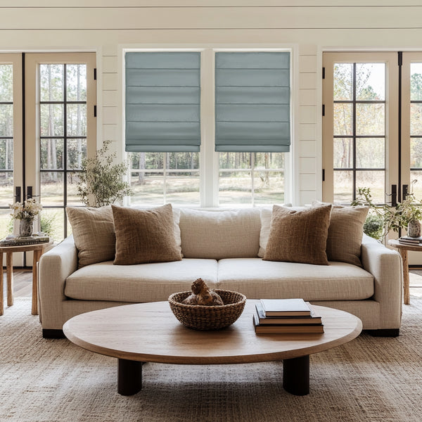 Lena Linen Roman Shades Cordless