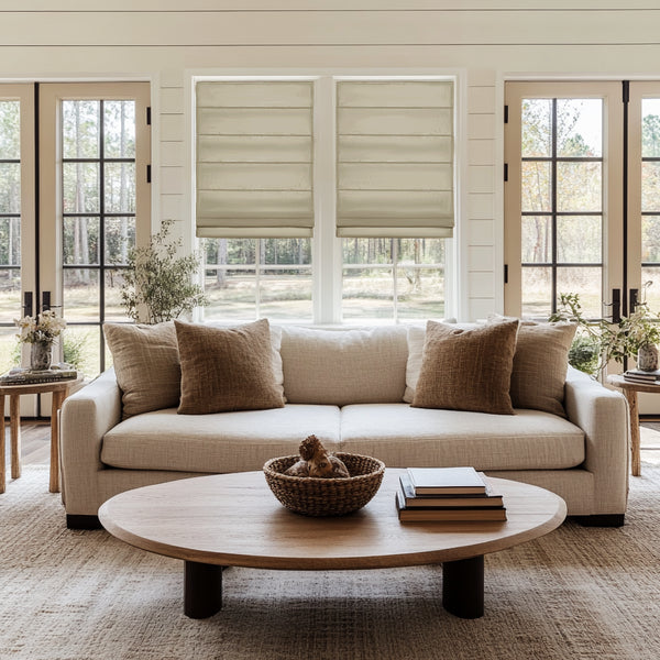 Lena Linen Roman Shades Cordless
