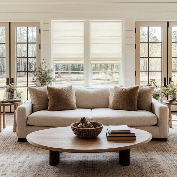 Lena Linen Roman Shades Cordless