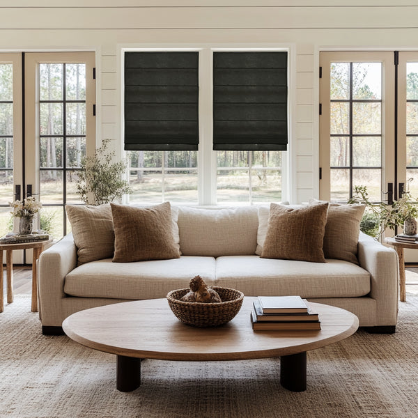 Lena Linen Roman Shades Cordless