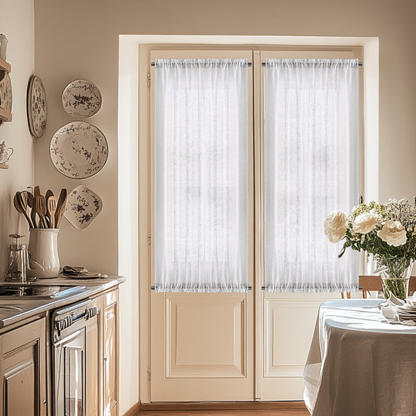 Silk Chic Sheer French Door Curtains