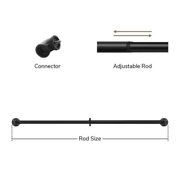 Roric | Length Adjustable | Wrap Around | Curtain Rod