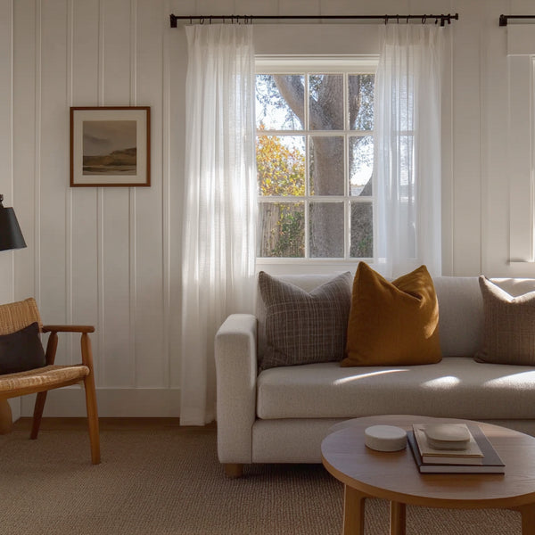 Lull Linen Sheer Curtains Pleated