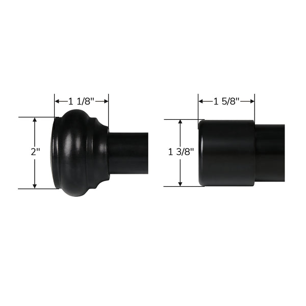 Riley | Length Adjustable | Double Curtain Rod