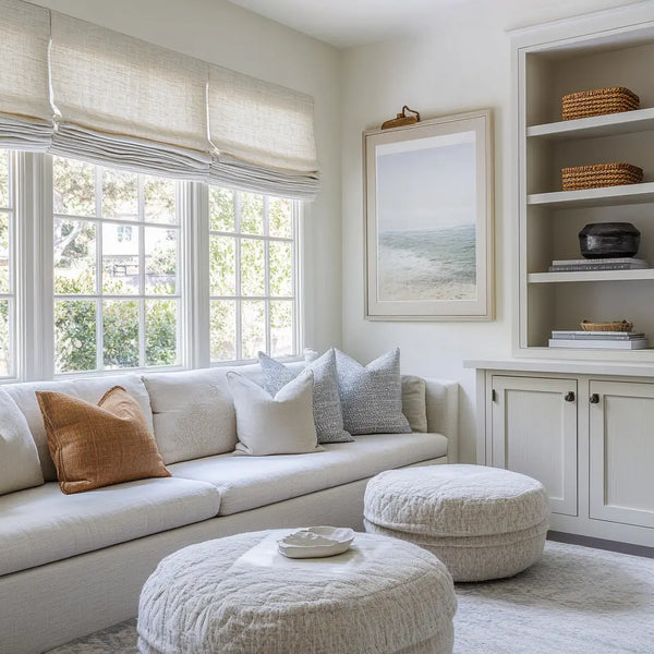 Lena Linen Roman Shades Cordless