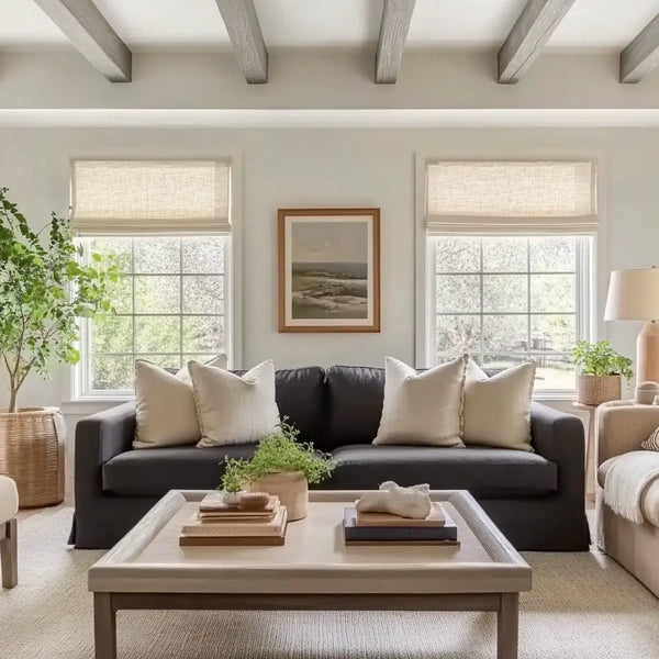 Lena Linen Roman Shades Cordless