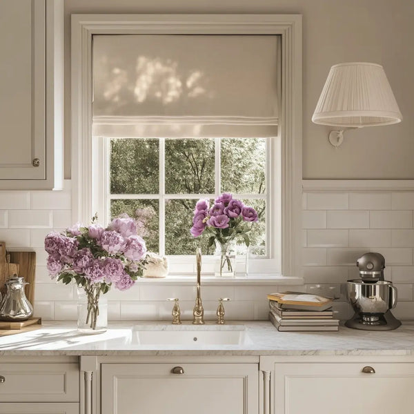 Lena Linen Roman Shades Cordless