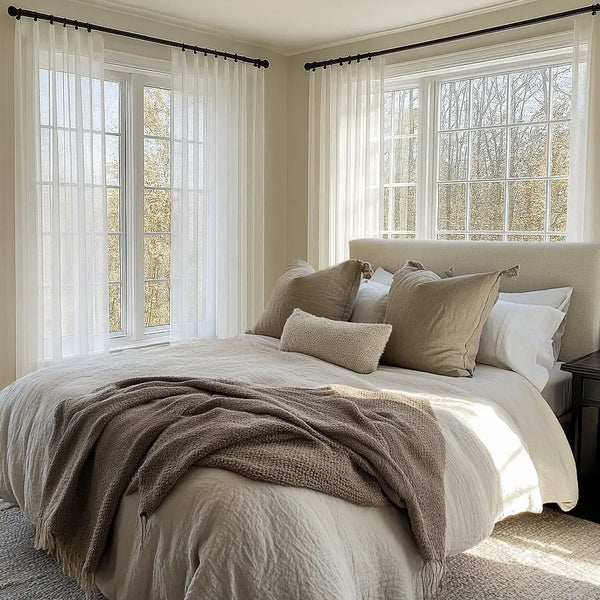 Lull Linen Sheer Curtains Pleated
