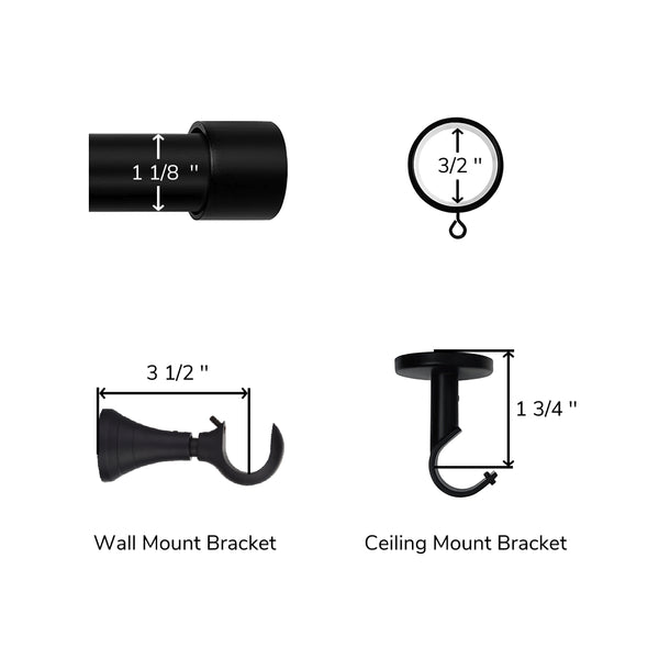 Reese | Customizable |  Double Curtain Rod