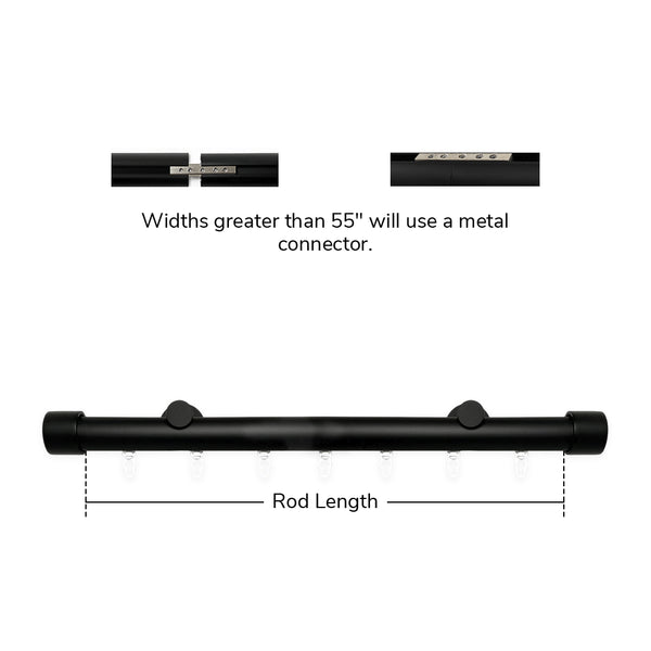 Ronan | Custom Size | Traverse Curtain Rod