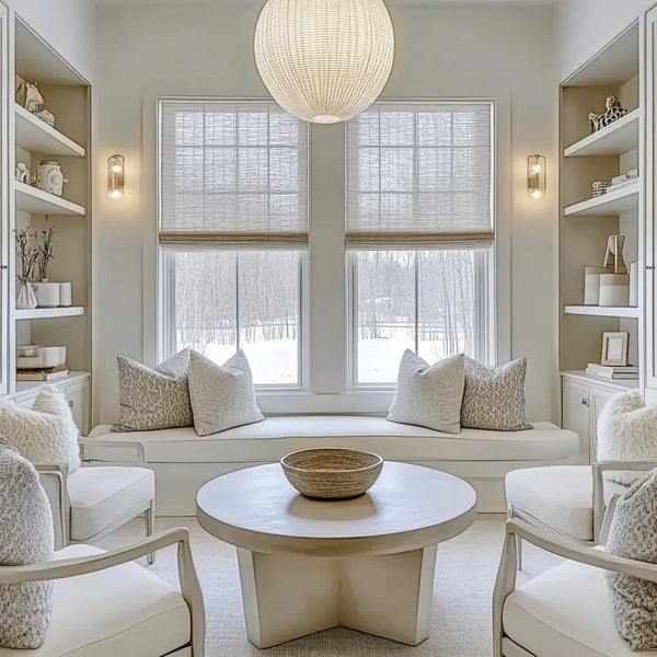 Willa White Bamboo Woven Shades