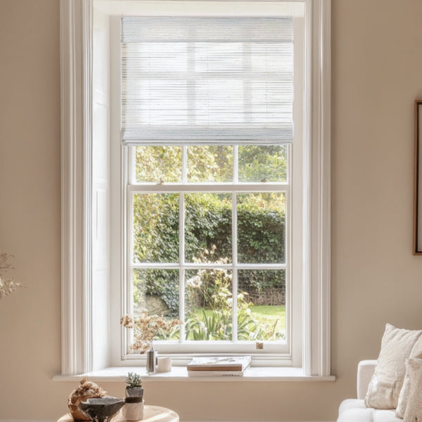 Willa White Bamboo Woven Shades